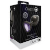 Ouch! Bijou anal Heart Gem L 8 x 4cm Noir-Violet